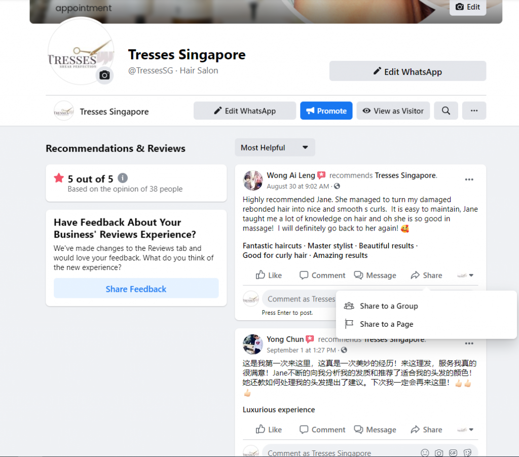 Tresses FB review clip